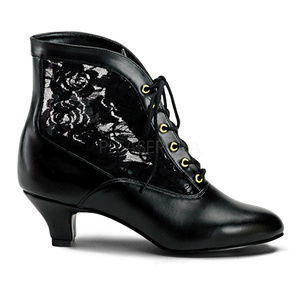 Whimsigoth Goth Lace Up High Heel Ankle Boots